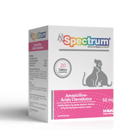 [25DF011] Spectrum Amoxicilina + Acido Clavulánico 50mg
